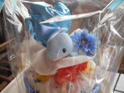 オムツケーキ　Sサイズ【直径：約20cm~35cm、高さ：約35cm】（015_5001）