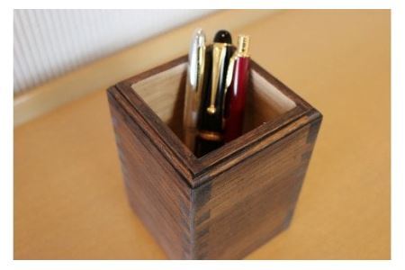 ペン立て  菊組 職人謹製の木製ペン立て