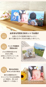 オリジナルフォトパネル(小) 3枚セット【お気に入りの写真で作る】[0641]