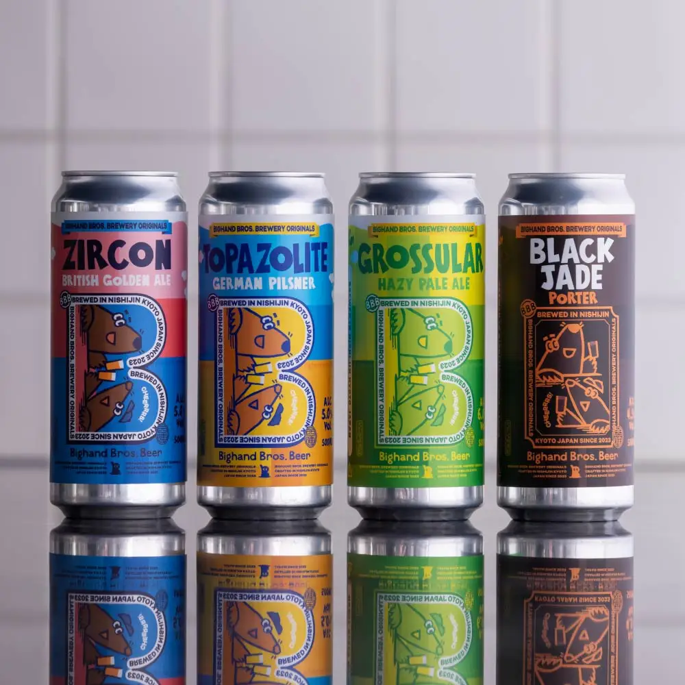 【Bighand Bros. Beer】クラフトビール 500ml缶 飲み比べ 4本セット（ビッグハンドブロスビア）［ 京都 西陣 ビール ワールドビアカップ金賞 お酒 人気 おすすめ お取り寄せ 通販 送料無料 ふるさと納税 ］