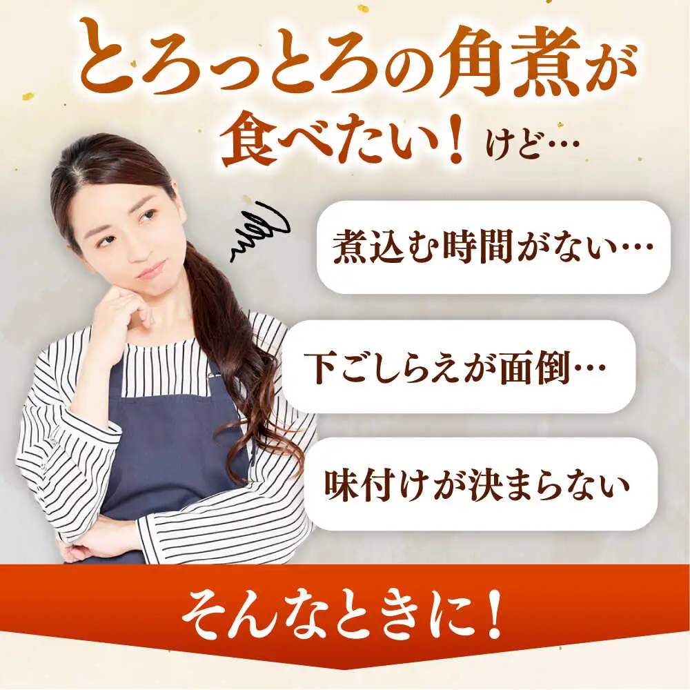 国産 豚角煮 4袋 [ADAE009] 角煮 豚の角煮 小分け 常温