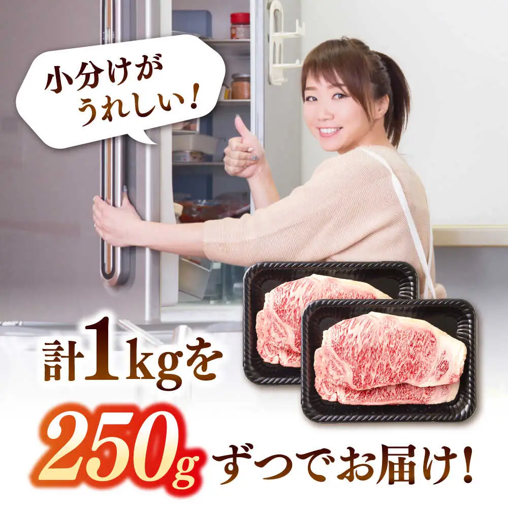 博多和牛サーロインステーキ セット 1kg [250g×４枚]  [ADAQ002] 国産 サーロインステーキ
