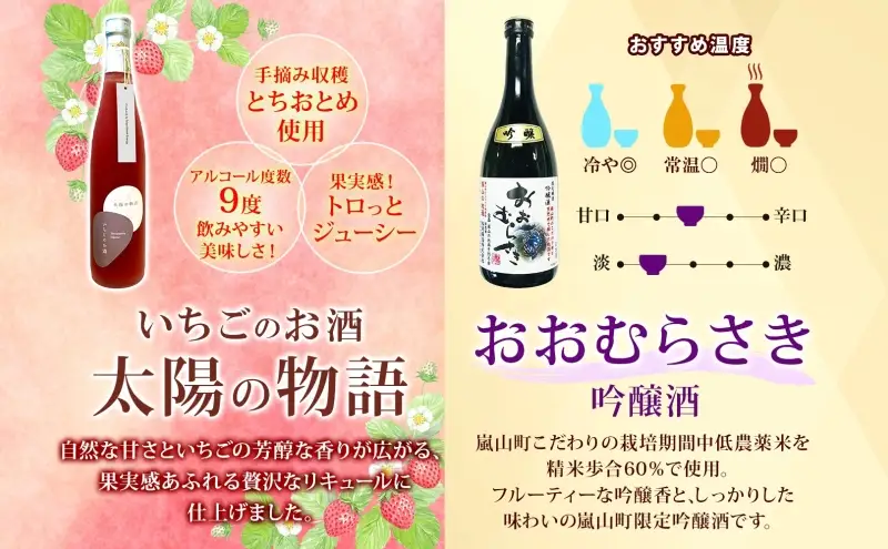 うどん地酒セット 肉汁うどんいちごのお酒おおむらさき うどん地酒セット【いちご酒500ml おおむらさき720ml】