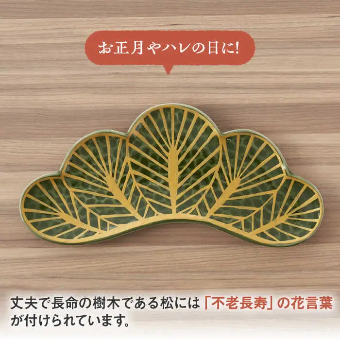 【有田焼】松型変形長皿2点セット / 陶器 有田焼 焼き物 / 佐賀県 [41APAD013]