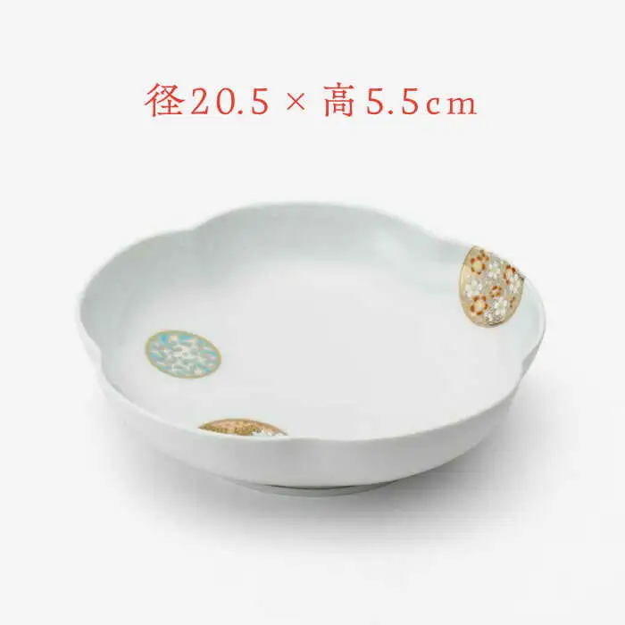 有田焼】深川製磁 寿赤絵 梅型6号鉢 / 佐賀県 / 深川製磁株式会社