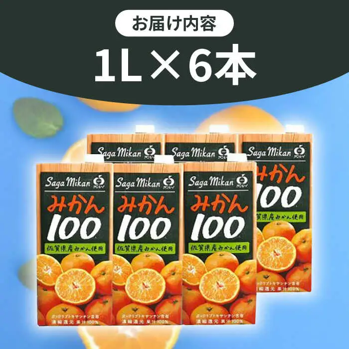 果汁100% さがみかんジュース 1L×6本 / みかんジュース [41AABE001]