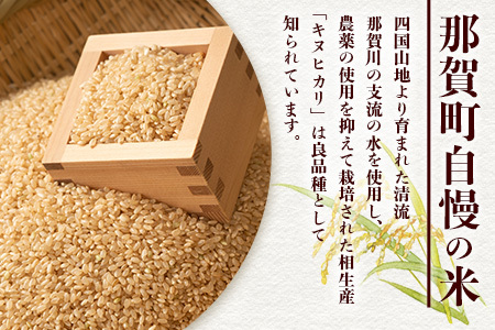 【お米の定期便3回】那賀町のお米 キヌヒカリ (玄米) 10kg×3回 計30kg【徳島県 那賀町 相生 国産 玄米 キヌヒカリ 10kg 10キロ 30kg 30キロ 産地直送】YS-30