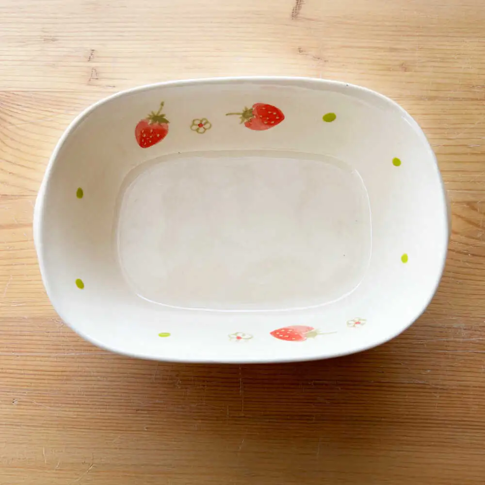 【瀬戸焼】子供用食器5点セット（いちご）【窯元SOUSEN】[BBCQ002]子ども食器 ギフト