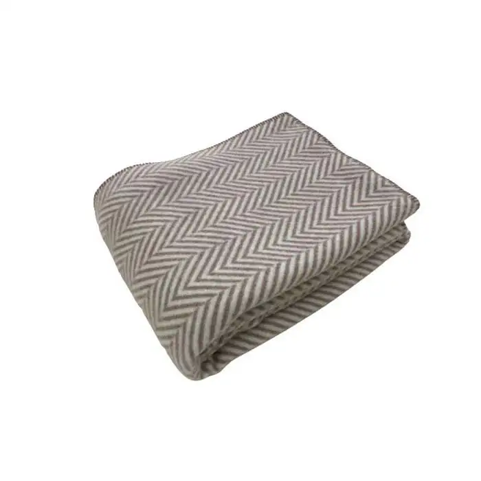 【ブラウン】ウール毛布 （毛羽部分） シングル 140x200cm ブラウン WOOL-1 BR