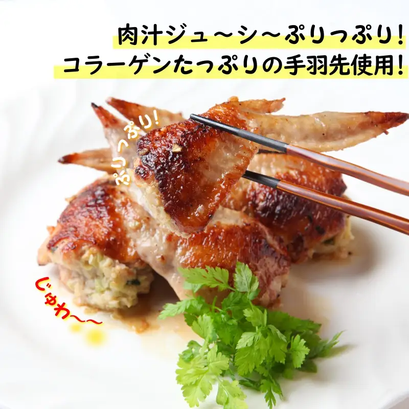 手羽先餃子20本 (10本×2袋) 日本料理屋のお惣菜 さのうまみ鶏 小分け