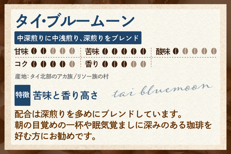 【スペシャリティ珈琲豆】マンデリン+タイ・ブルームーン