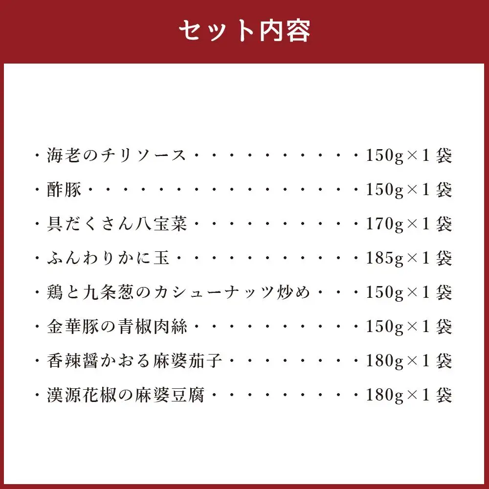 デパ地下の中華総菜専門店「四陸（フォールー）」　中華料理8種セット