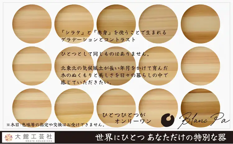 115P6005　Blanc Pa  ディッシュ　S【配送日指定不可】【 大館工芸社】