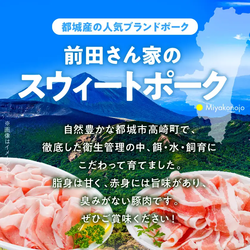 「前田さん家のスウィートポーク」ロース＆バラ切り落とし3kg - (都城市) 豚肉 豚ロース切り落とし (500g×3パック) 豚バラ切り落し (500g×3パック) 合計3キロ ブランド豚〔MJ-8923〕