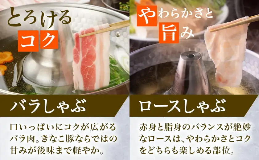 「きなこ豚」しゃぶしゃぶお楽しみ2.5kgセット〔AD-12-002-2500g〕_(都城市) ブランド豚 銘柄豚の柔らかい豚肉 安心・安全・新鮮 豚バラ 豚肩ロース こま切れ 豚小間切れ 薄切り 豚しゃぶ 鍋物