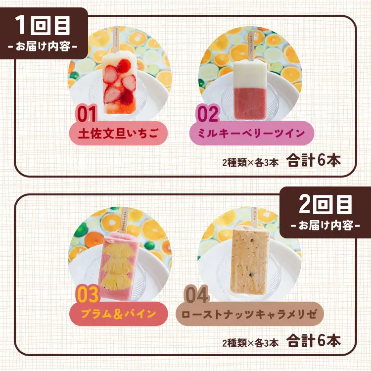 アイス 【全6回定期便】12種類のアイス 各月6本入 Wys-0023