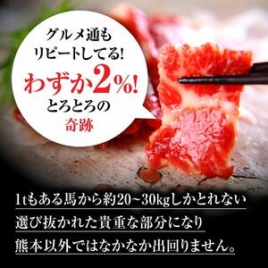 【定期便 全6回】霜降り馬刺しの食べ比べ約600g（大トロ馬刺し・中トロ馬刺し各約300g）を毎月お届け！醤油・生姜の小袋付き