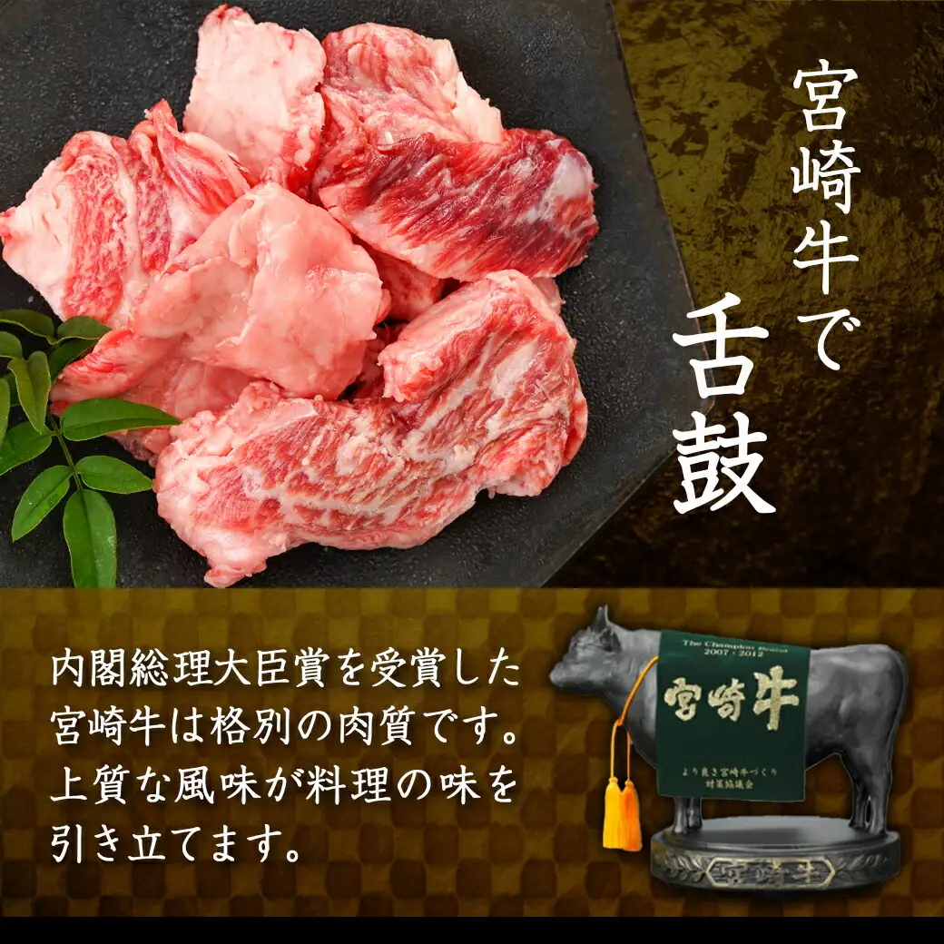 宮崎牛のすじ肉1kg (500g×2パック)〔AO-7703〕_(都城市) 宮崎牛 すじ肉 1kg 500g 2パック 真空 カレー ビーフシチュー 肉じゃが 牛丼 煮込み料理