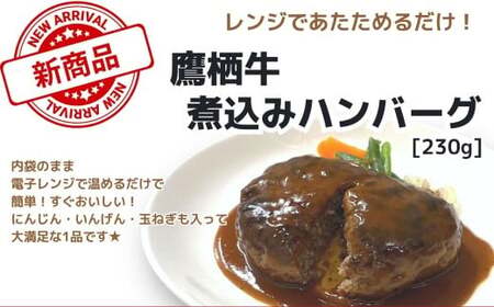 鷹栖牛煮込みハンバーグセット 鷹栖牛 230g×2袋セット 北海道 鷹栖町 新田ファーム 牛肉 冷凍 煮込みハンバーグ 北海道 鷹栖町