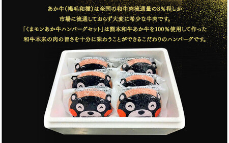 くまモン あか牛 ハンバーグセット 120g×6個 あか牛のたれ 200ml付き