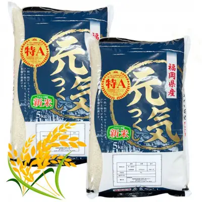 ＜令和7年産＞福岡県産米食べ比べ 白米セット「夢つくし」「元気つくし」2種類　20kg(各5kg×2袋) 【米 ブランド米 ブランド 白米 元気つくし 夢つくし 福岡県産 グルメ 福岡県 筑前町 CE032】【価格改定】