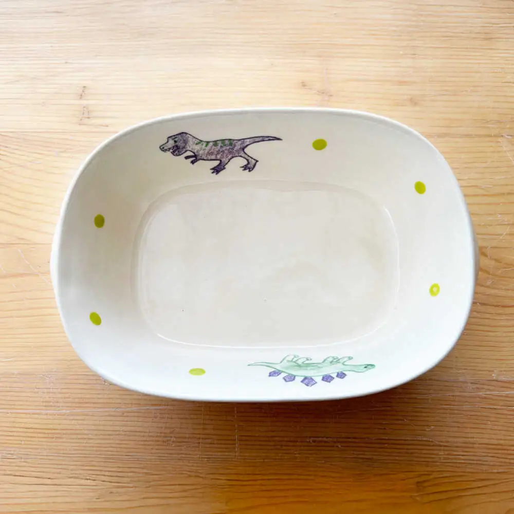 【瀬戸焼】子供用食器5点セット（恐竜）【窯元SOUSEN】[BBCQ007]子ども食器 ギフト