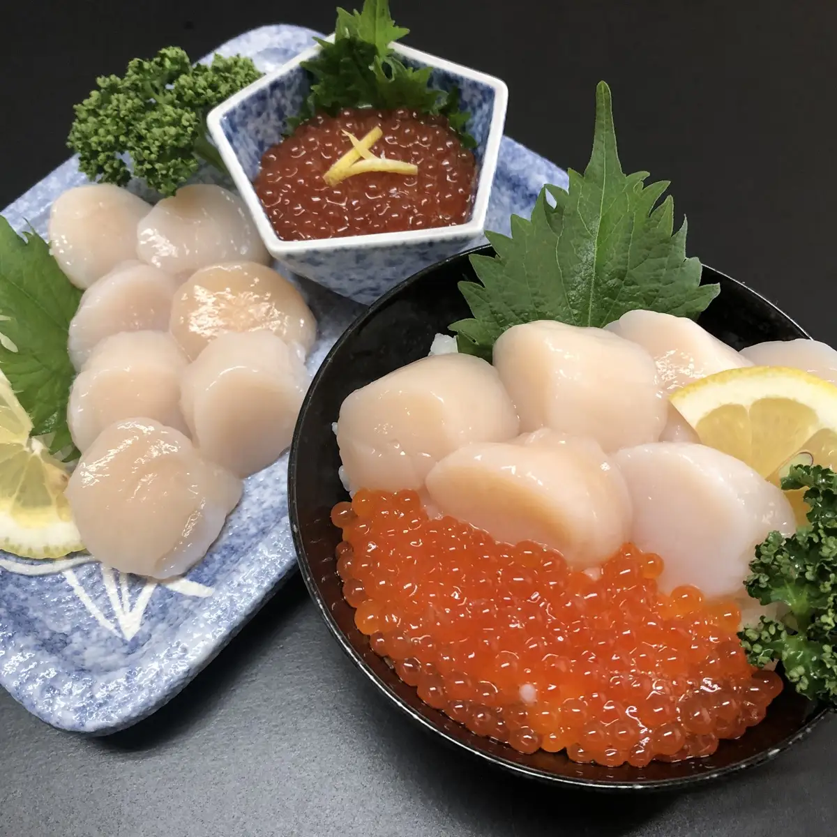 冷凍エゾバフンウニ50g×2折＋いくら80g×2本＋ホタテ500gセット（網走市産） ABAO2005