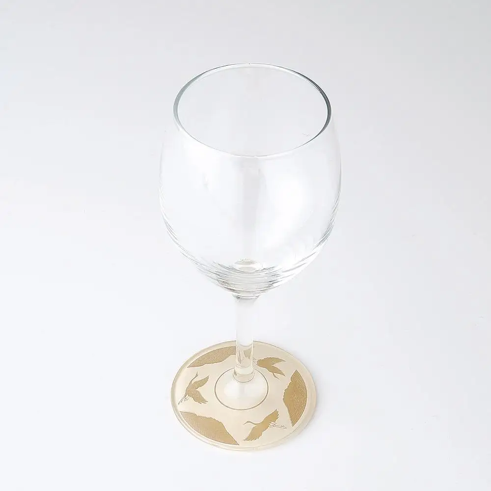 ぬりもん de Verre ワイングラス 万葉鶴 ペア