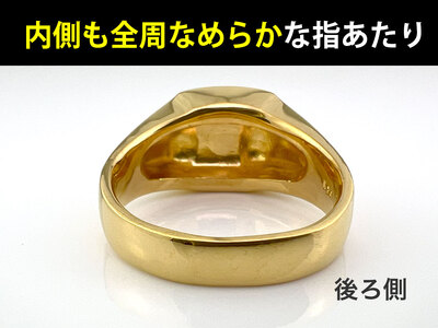 5-213 純金(Ｋ２４)製 印台リングAタイプ ALPBK058