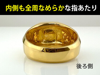 5-214 純金(Ｋ２４)製 印台リングBタイプ ALPBK057