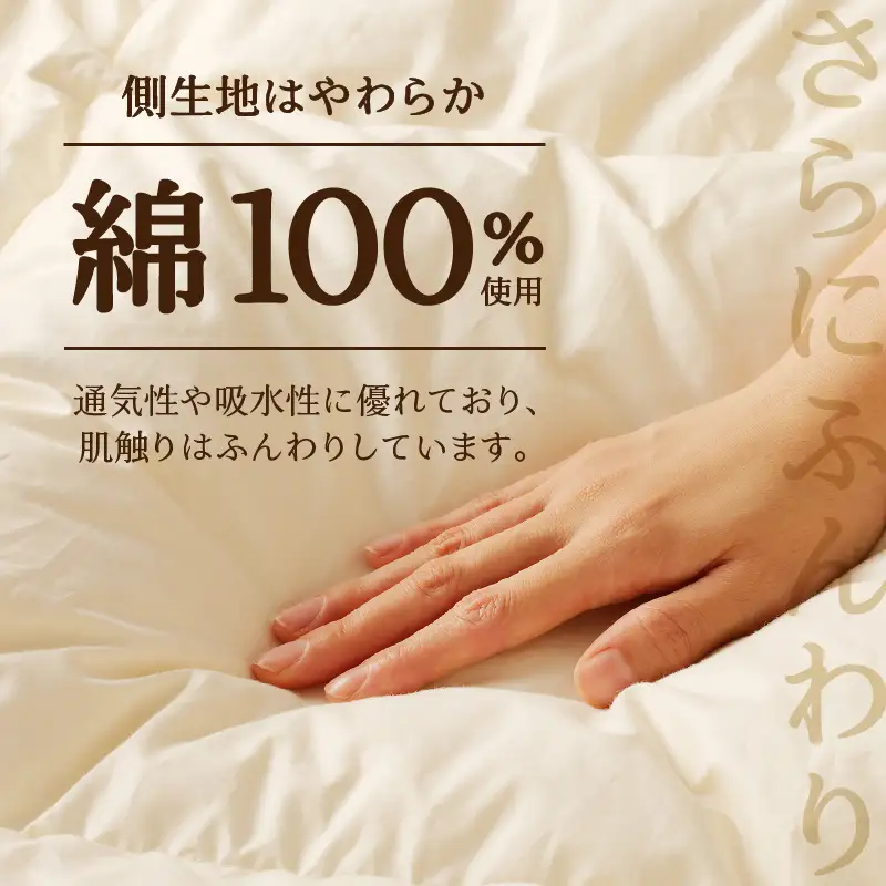【シングル】5つ星高級ホテル多数採用 国内シェア70％ 羽毛布団 掛け布団 ｜ 洗える 抗菌防臭 防ダニ 寝具 ダウン 布団 ふとん 綿100％ 受注生産 完全国内生産 国産 日本製 快眠 ホテル仕様 北海道 【 滝川市 】