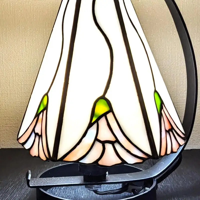 ステンドグラス・ミニ吊りランプ（白）