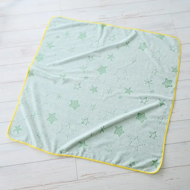【高島屋選定品】泉州タオル おくるみ２枚（ブルー＆グリーン）