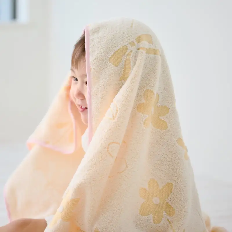 【高島屋選定品】泉州タオル おくるみ１枚（オレンジ）