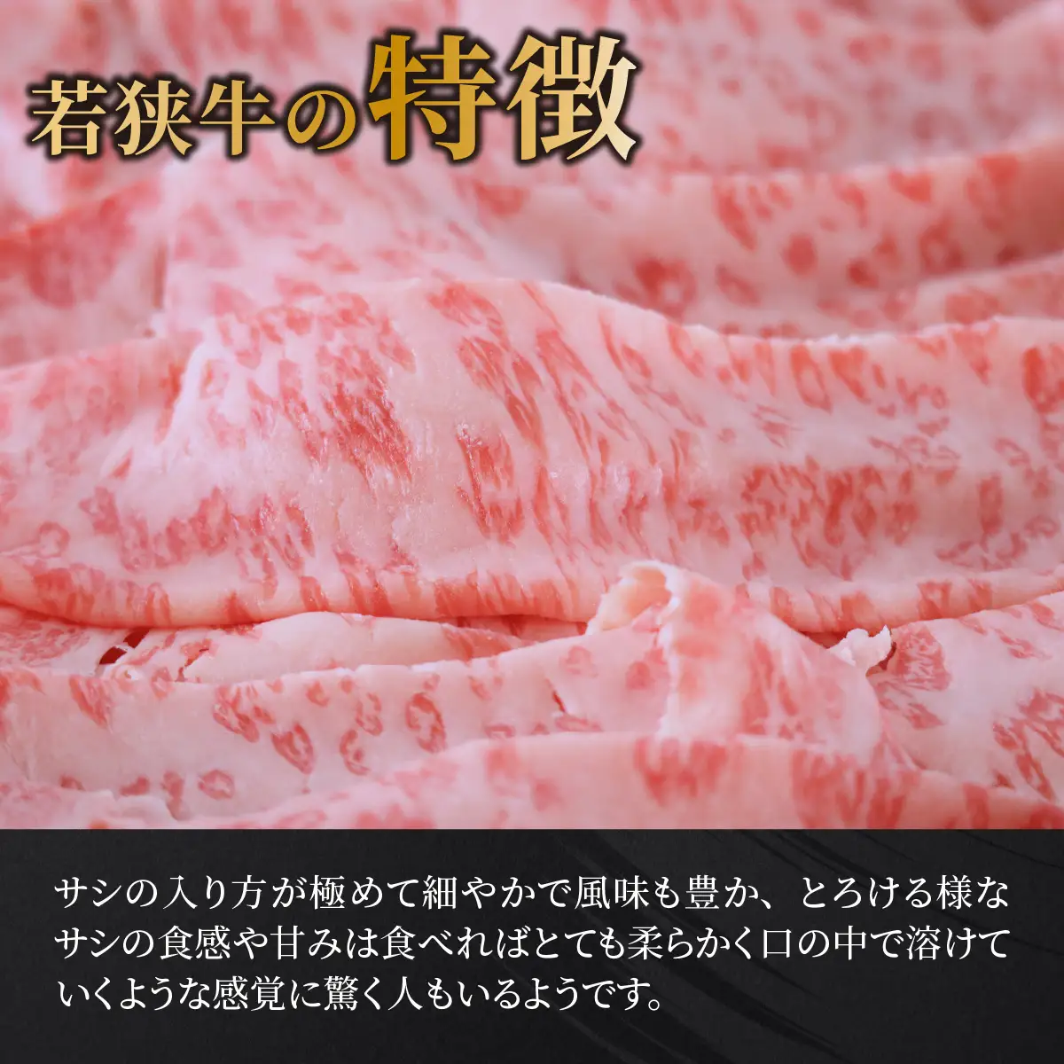 若狭牛A5ランクしゃぶしゃぶ用ロース 500g[C-037001] / しゃぶしゃぶ