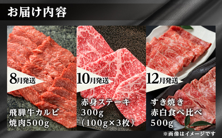 《まるごと定期便》6回 偶数月 厳選 お届け 飛騨牛 定期便 [S632]