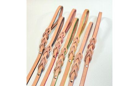 高級極厚ベンズの本革リード（超小型～中型犬まで使えます） ペット用品 ペットグッズ 犬用品 お散歩グッズ お散歩用品 ハンドメイド 牛革製 高級牛革ベンズ  グリーン