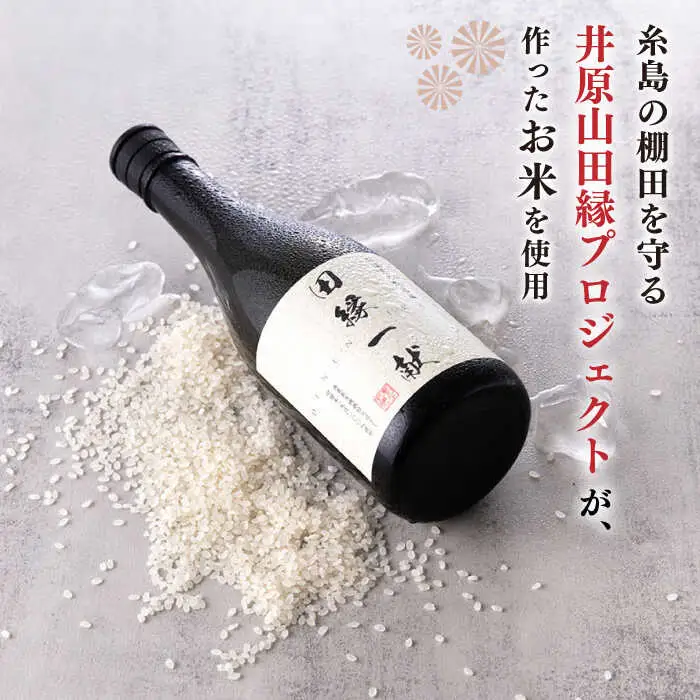 無農薬で育てたお米で作った 日本酒 『田縁一献（でんえんいっこん）』720ml×1本 糸島市 / NPO法人田縁プロジェクト [AUM002] 純米酒