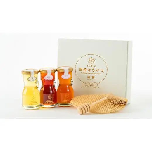 【 数量限定 】 田舎はちみつ 3種 ギフト セット [ 結蜜 Musubi-R3 120g ]（ 茨城県共通返礼品： 五霞町 ）
