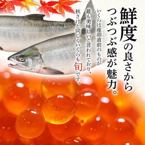 本場北海道産 しょうゆいくら たっぷりビン入り3本！ 秋鮭イクラ イクラ いくら 小分け 北海道 海鮮 魚卵 鮭 サケ 秋鮭 F4F-9197