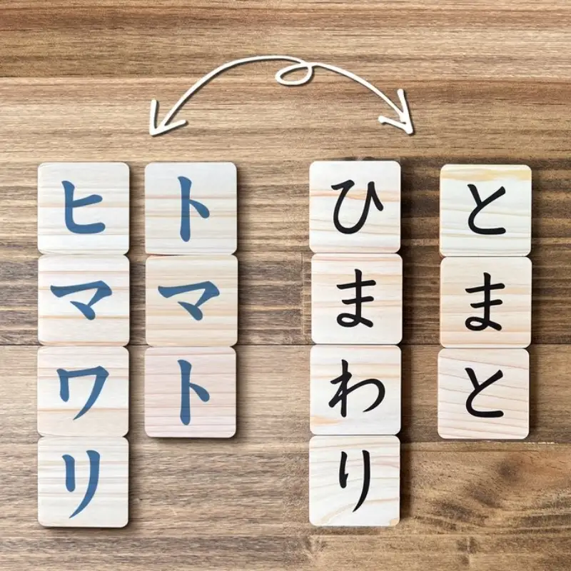 No.2820はじめてのお勉強！ひらがな・カタカナ パズルブロック(3段ｾｯﾄ)