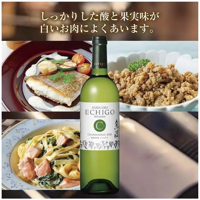 無地熨斗 越後ワイン 白 750ml 2本セット アグリコア  越後ワイナリー  南魚沼市産シャルドネ使用 辛口 ミディアムボディ 度数12% 国産ワイン 魚沼ワイン わいん 送料無料 新潟県 南魚沼市