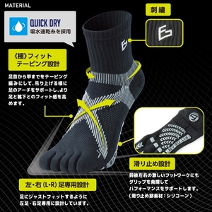 FITGEAR 極フィット＆快フィット 5本指タイプ 2足組 25-27cm メンズ ／ 紳士 靴下 ソックス ブラック ホワイト スポーツ 奈良県 葛城市【mika047】