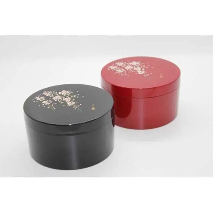 紀州漆器　ボンボニエール　朱　桜さくら【NT7】