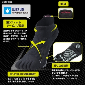 FITGEAR 極フィット＆快フィット 5本指タイプ 2足組 22-25cm レディース ／ 婦人 靴下 ソックス ブラック ホワイト スポーツ 奈良県 葛城市【mika046】