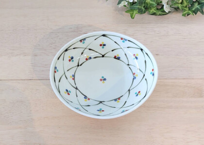 伊万里焼 花かご三方鉢 165-H1061