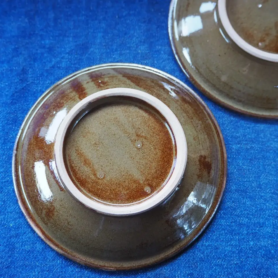 小石原焼飛鉋五寸皿２枚セット直径約15cm（金丸窯） H39