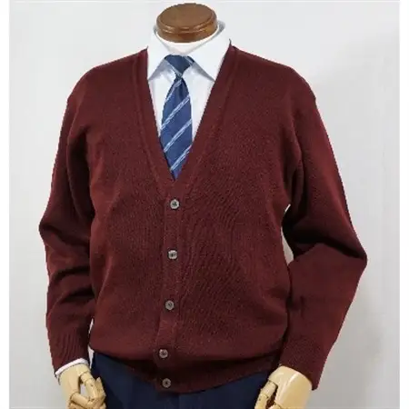 無地 メンズニット カーディガン ワイン S寸 15230_装飾品・工芸品 男性・メンズ 洋服 _【1234090】