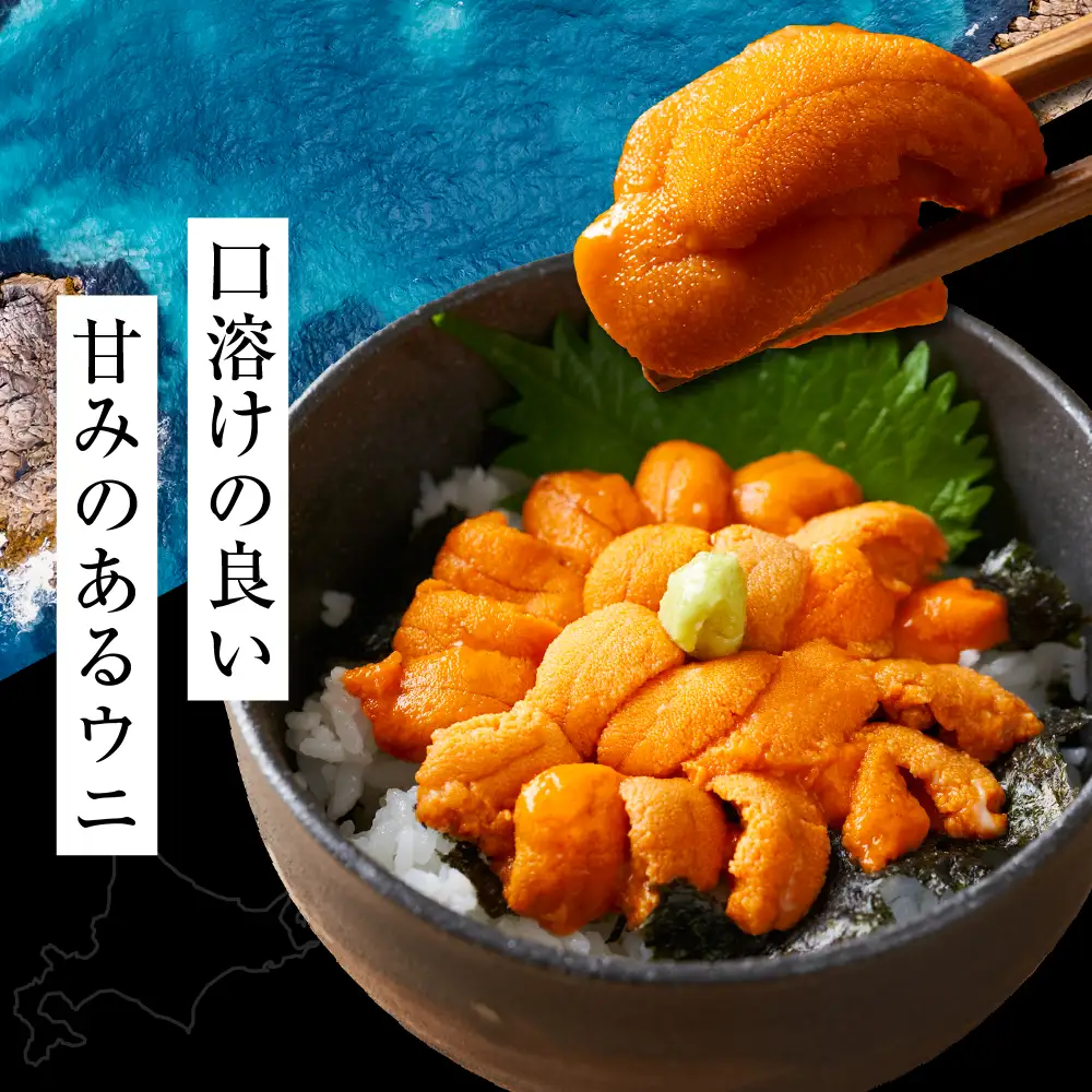 縄文ばふんうに（日高昆布入）80g×2パック【塩水ウニ】