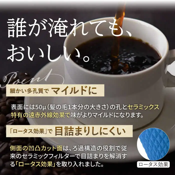 【波佐見焼】ekubo セラミックコーヒーフィルター Ultramarine blue コーヒーフィルター【燦セラ】[DF17] 波佐見焼